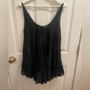 Black Free People Lacy Tank